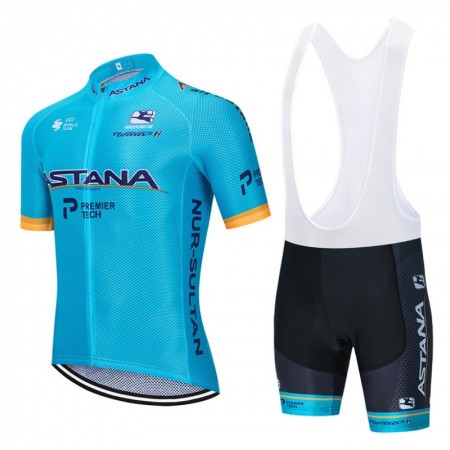 Set Fietsshirt + Korte Koersbroek 2020 Astana Pro Team N001